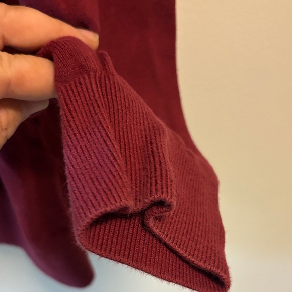 Nautica Men's Burgundy 1/4 Zip cotton Sweater sz L - Picture 5 of 9